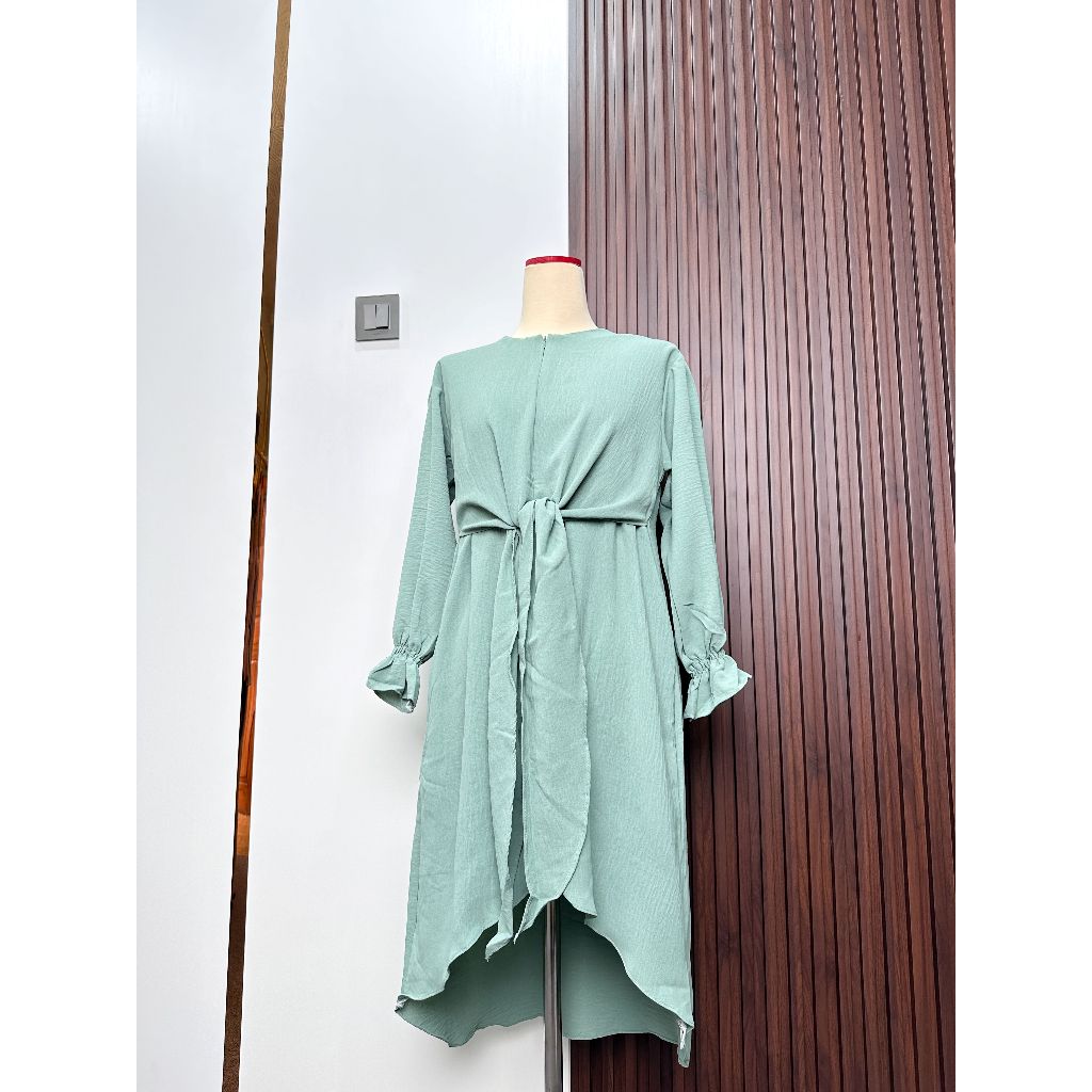 ELENA TUNIK BAHAN CRINKLE TUNIK KONDANGAN ATASAN MUSLIM WANITA ELEGANT ALL SIZE GAMIS REMAJA MIDI DR