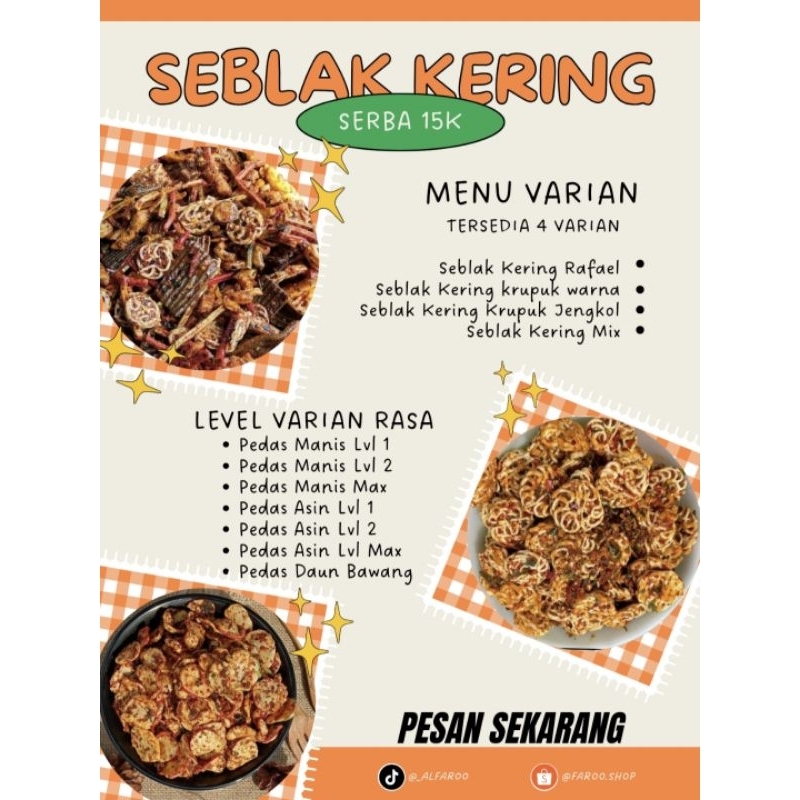 

SEBLAK KERING 1KG BIKIN NAGIH DAN PEDASNYA BIKIN NENDANG DI MULUT DAN DI PERUT