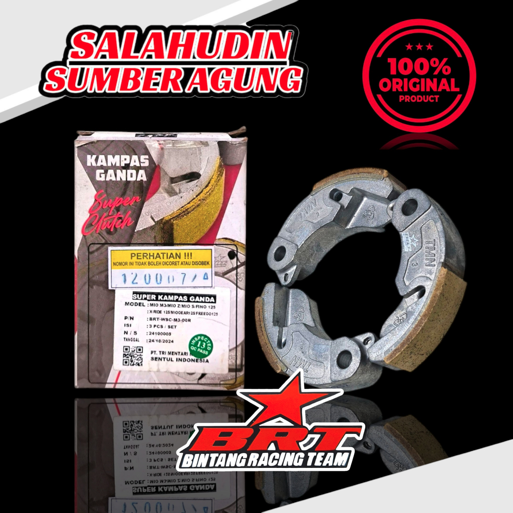 Kampas Ganda BRT Ceramic Mio M3 Gear X-Ride Soul Gt 125 Fino Grande Freego Jamin Original