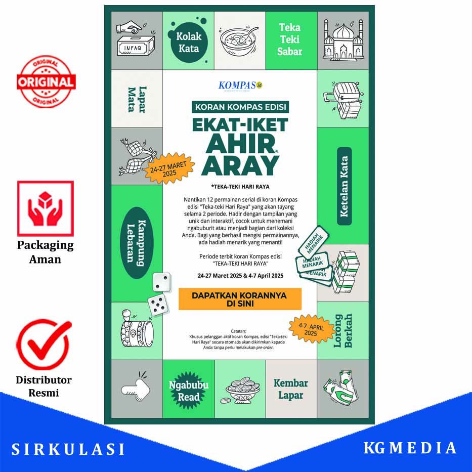 Koran Kompas edisi "Teka-teki Hari Raya"