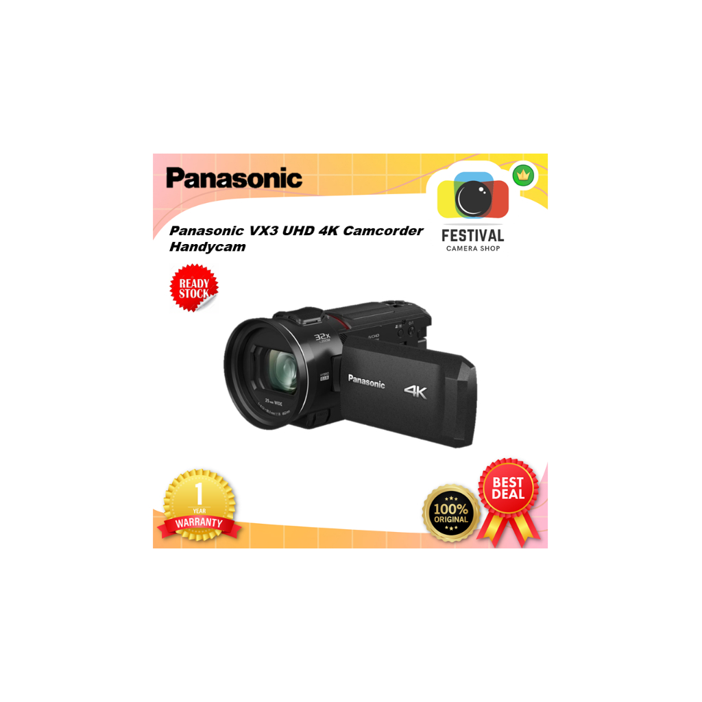 Panasonic VX3 UHD 4K Camcorder Handycam Panasonic HC-VX3 Garansi Resmi