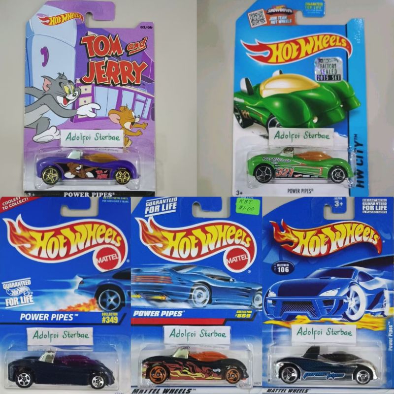 hotwheels hot wheels power pipes edisi tom and jerry chrome silver hw city factory sealed 321