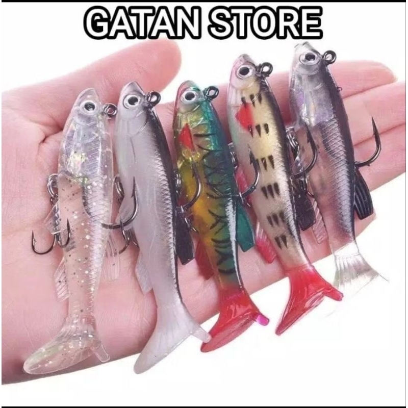 UMPAN IKAN Soft Lure 8cm, Soft Lure Bentuk Ikan