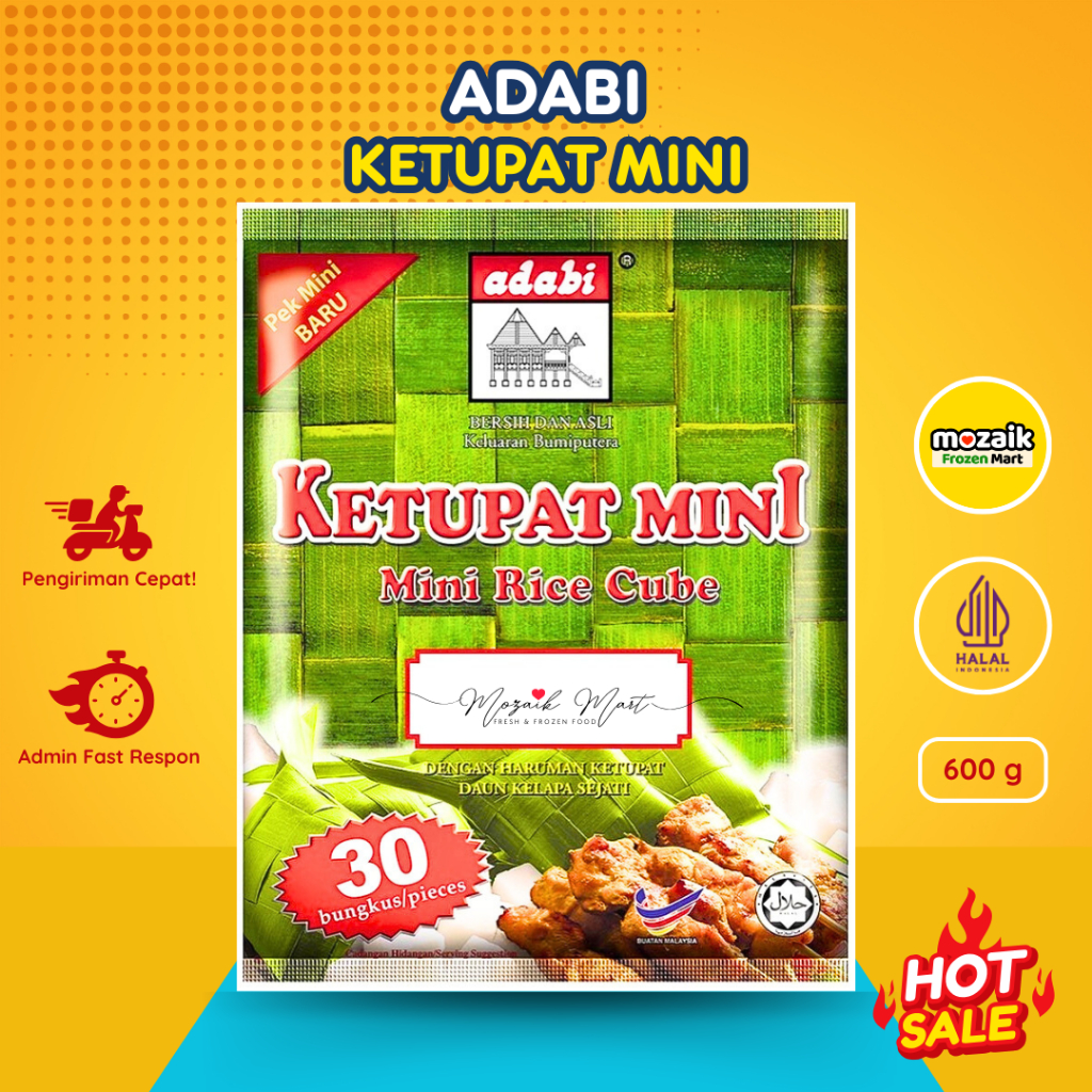 

Ketupat Mini isi 30 pcs - Adabi Ketupat Mini, Ketupat Adabi, Ketupat Instan Siap Masak