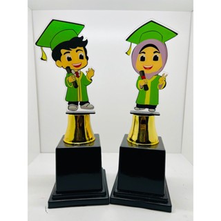 Plakat Wisuda Anak TK Akrilik Custom Tinggi 29 cm Piala Wisuda Anak custom