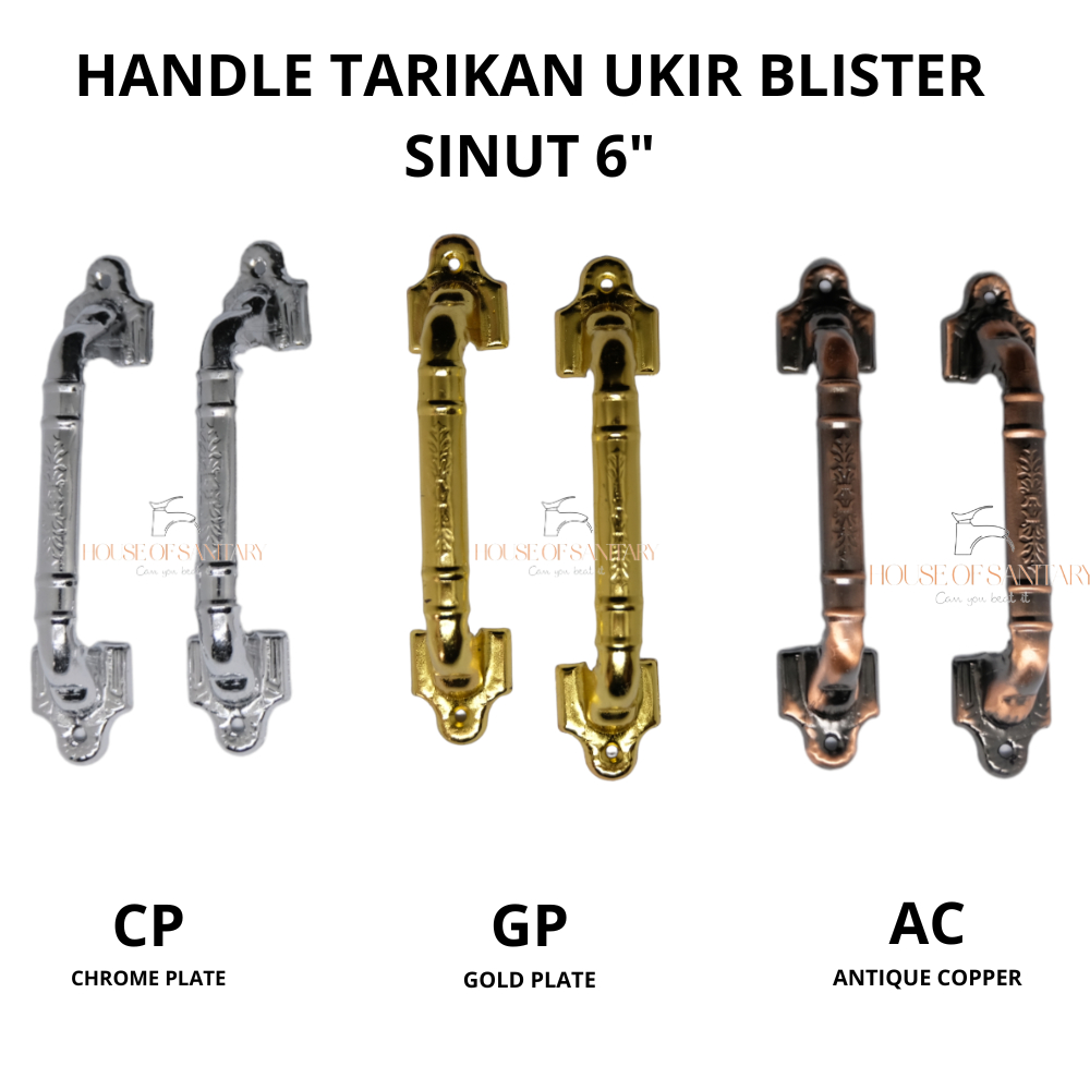 Handle Pintu dan Laci Ukir Blister Sinut / Handle Laci / Handel Pintu / Handel lemari / Pegangan Pin
