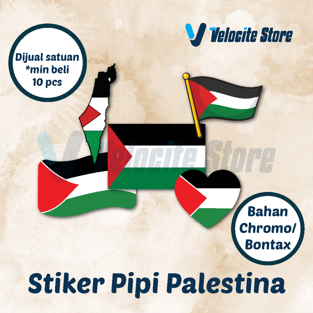 

Stiker Pipi Palestine Bahan Chromo/Bontax Dijual Satuan