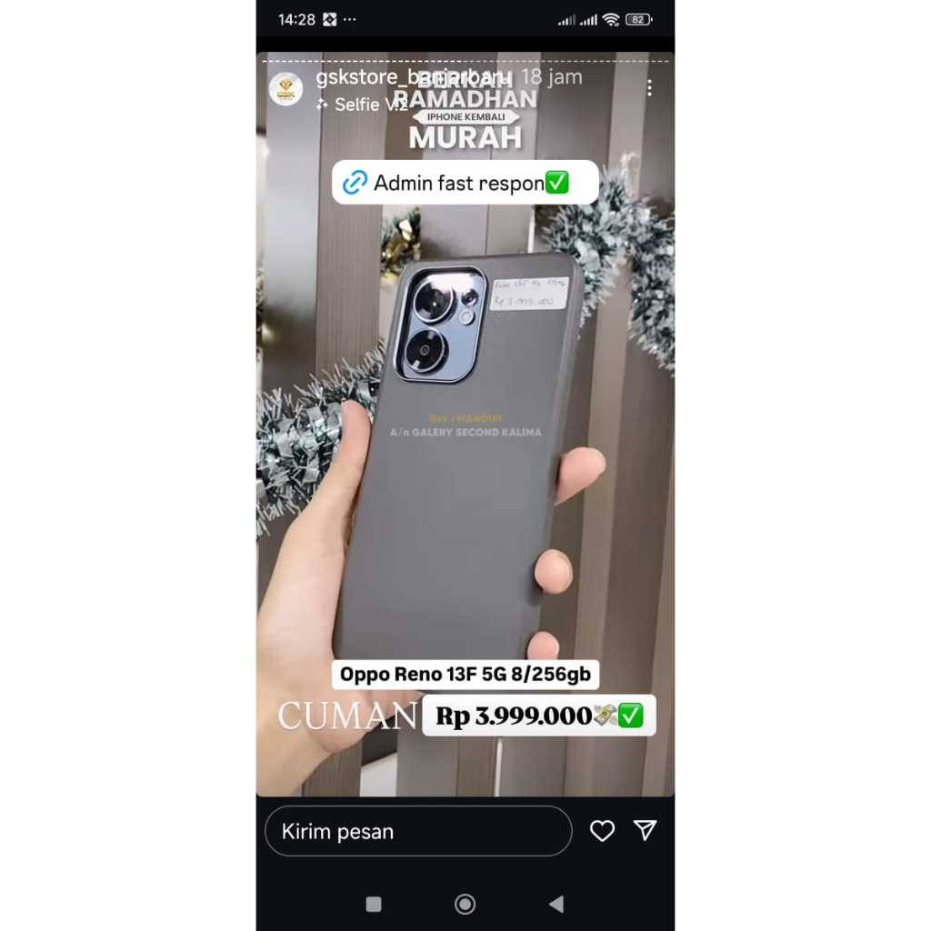 Oppo Reno 13F 4G 8/256GB - Second Original