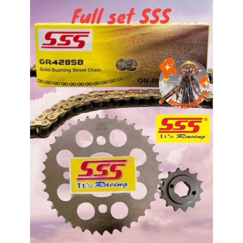 gear gir FULL SSS rantai gold smash old/smash new/shogun110/shogun125/dll