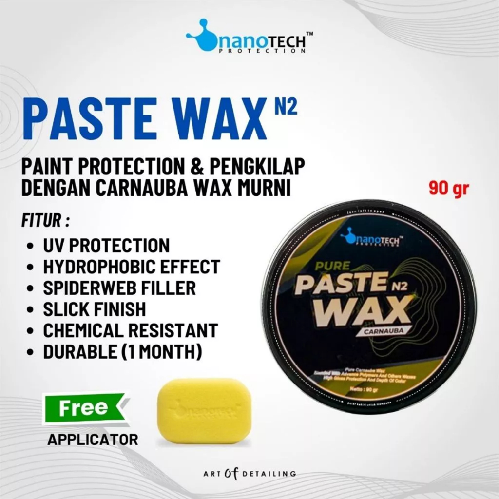 Nanotech Pure Paste Wax / Mengandung Carnauba Wax Untuk Mobil Motor