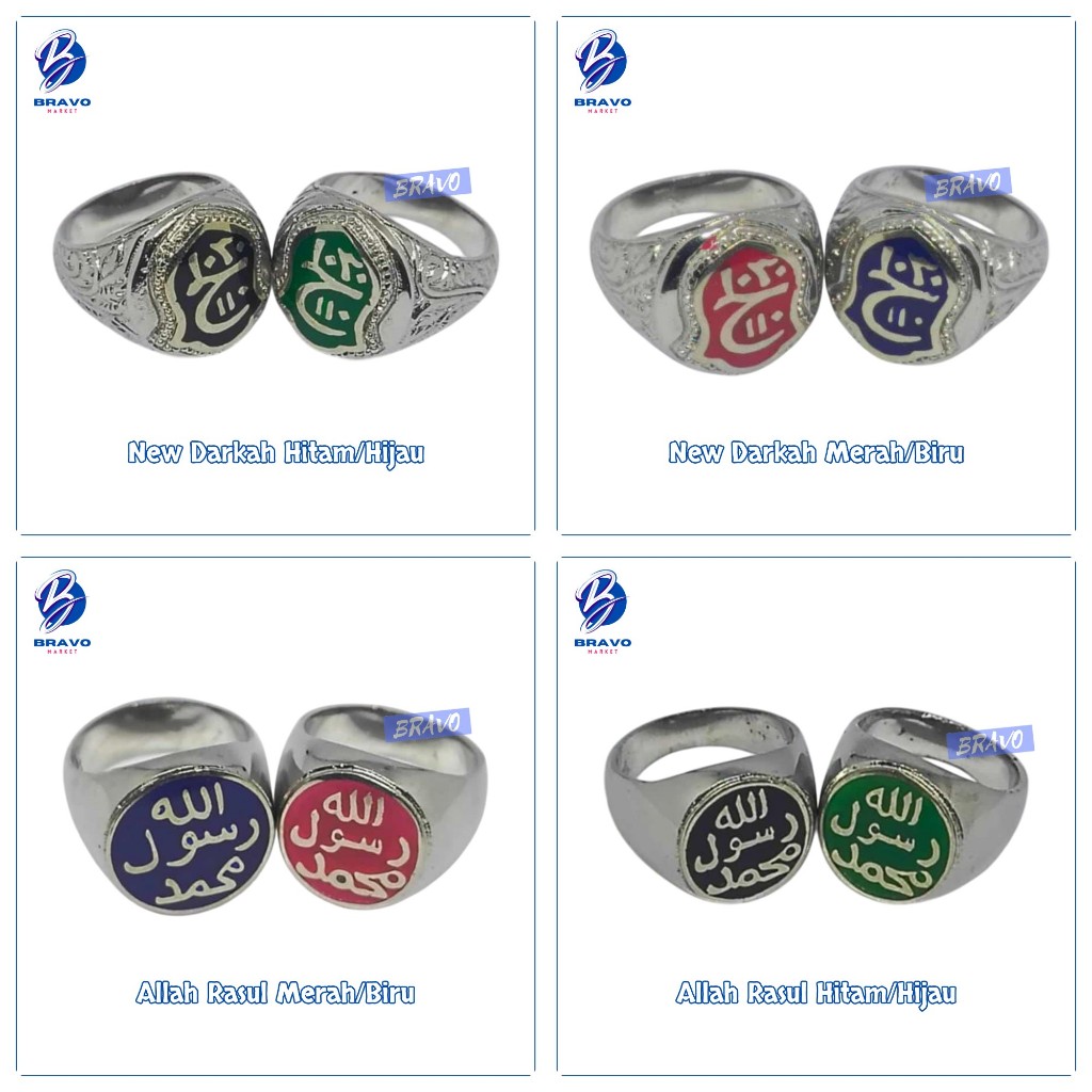 NEW Cincin Perak Alpaka Cincin Tauhid Cincin Darkah Cincin Terompah Asli & Termurah