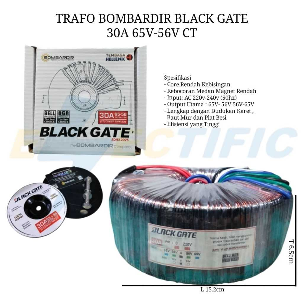 TRAFO DONAT 30A 65V & 56V CT BLACKGATE BOMBARDIR TRAVO TOROID BLACK GATE BOMBARDIR 30 AMPERE CT 65V 