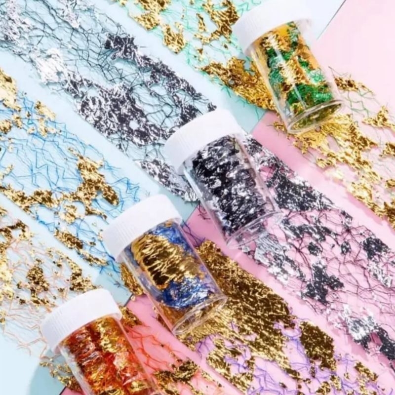 MESH FOIL NAIL ART DECALS