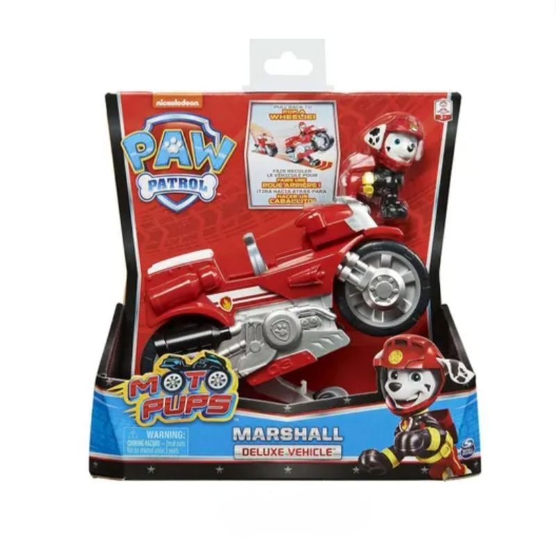 PAW PATROL MOTO PUPS MARSHALL DELUXE VEHICLE MAINAN MOTOR FIGURE PAW PATROL MAINAN ANAK ORIGINAL SPI
