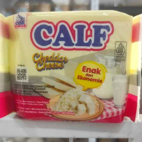 

Keju Calf Cheddar Eco 200 Gram / Pcs