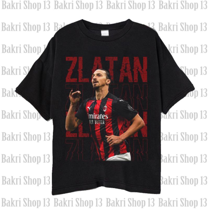 Zlatan IBRAHIMOVIC T-shirt/Kaos Bola Vintage Wash Zlatan Ibrahimovic Swedia Unisex