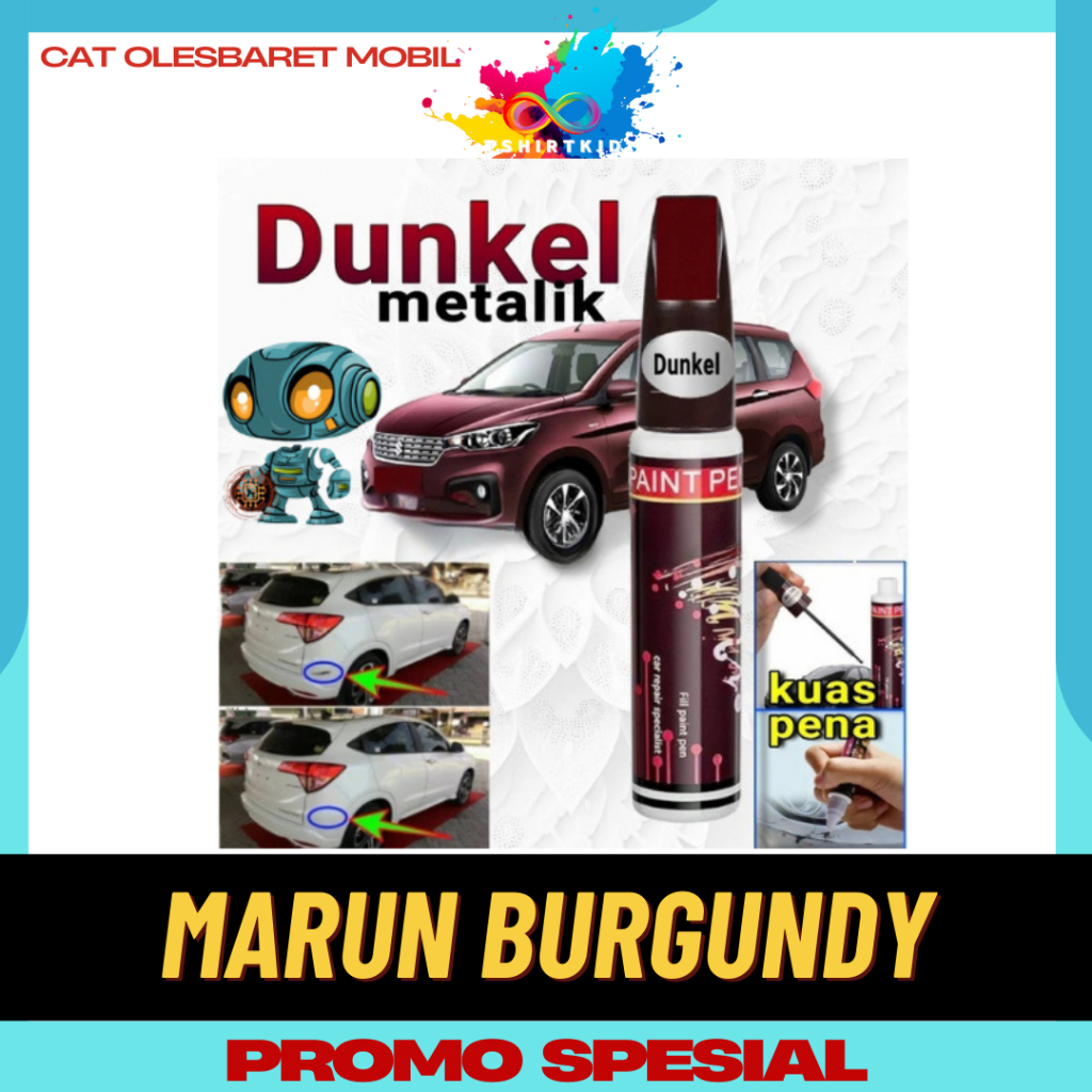 Cat Dunkel Merah Marun Burgundy Spidol Body Mobil Motor Anti Lecet