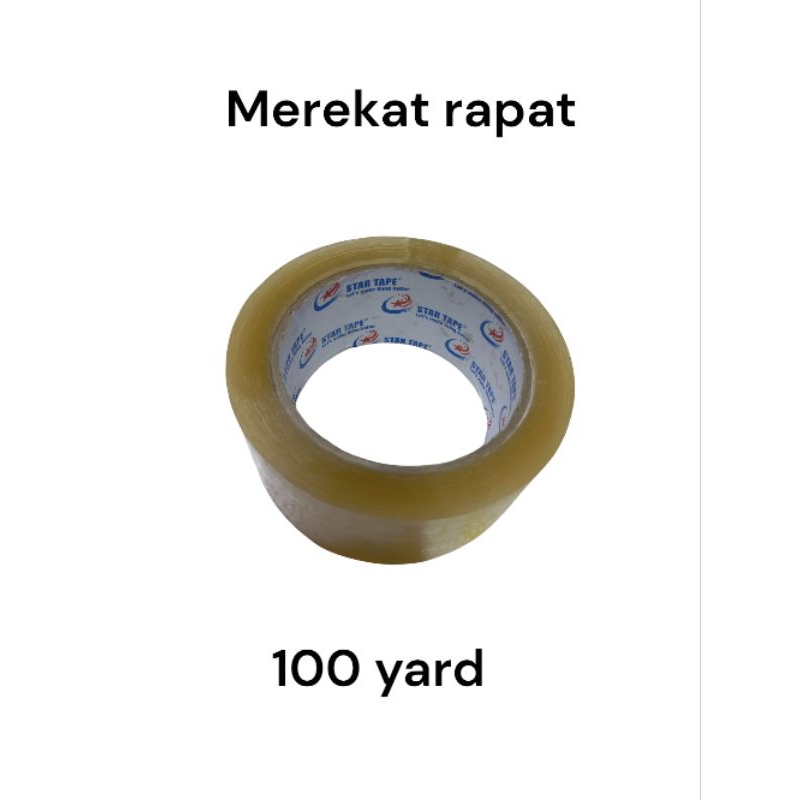 

Lakban bening 45mm 100 yard merekat rapat