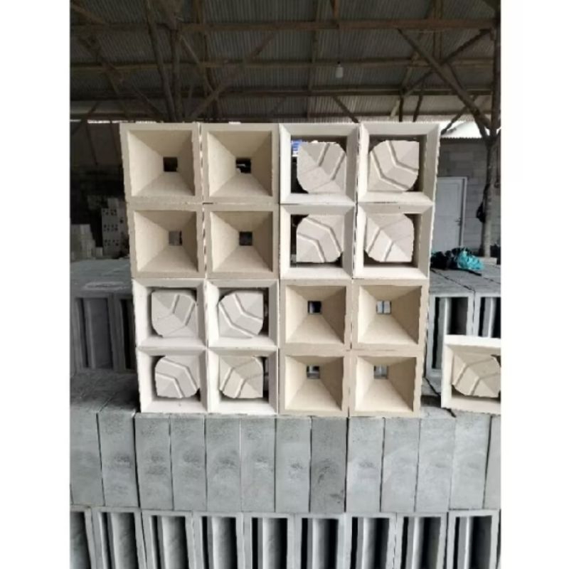 ROSTER BETON MINIMALIS/ROSTER BETON/LOSTER  BETON MOTIF KOMBINASI DAUN+CORONG