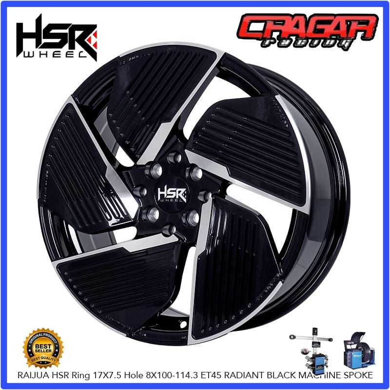 PROMO VELG ORIGINAL RING 17 LUBANG 4 UNTUK MOBIL WULING CONFERO ALVEZ BINGUO DLL - HSR RAIJUA R17