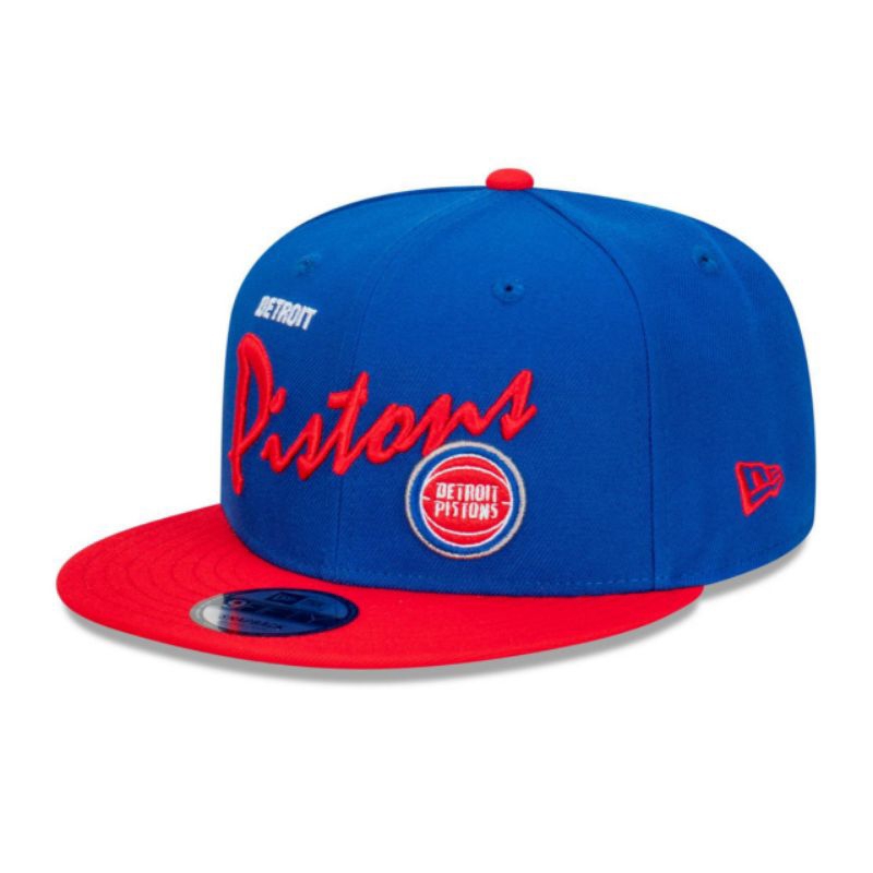 Topi New Era Cap Detroit Pistons Vintage Script 9Fifty Snapback Original