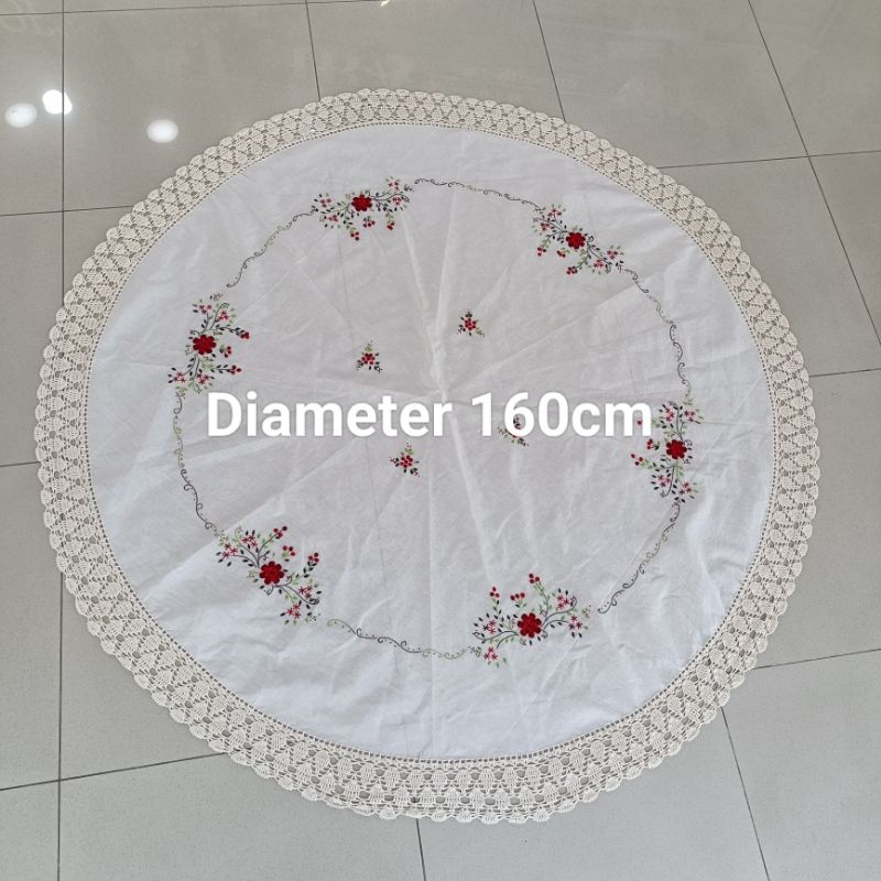 Taplak meja makan 6 kursi