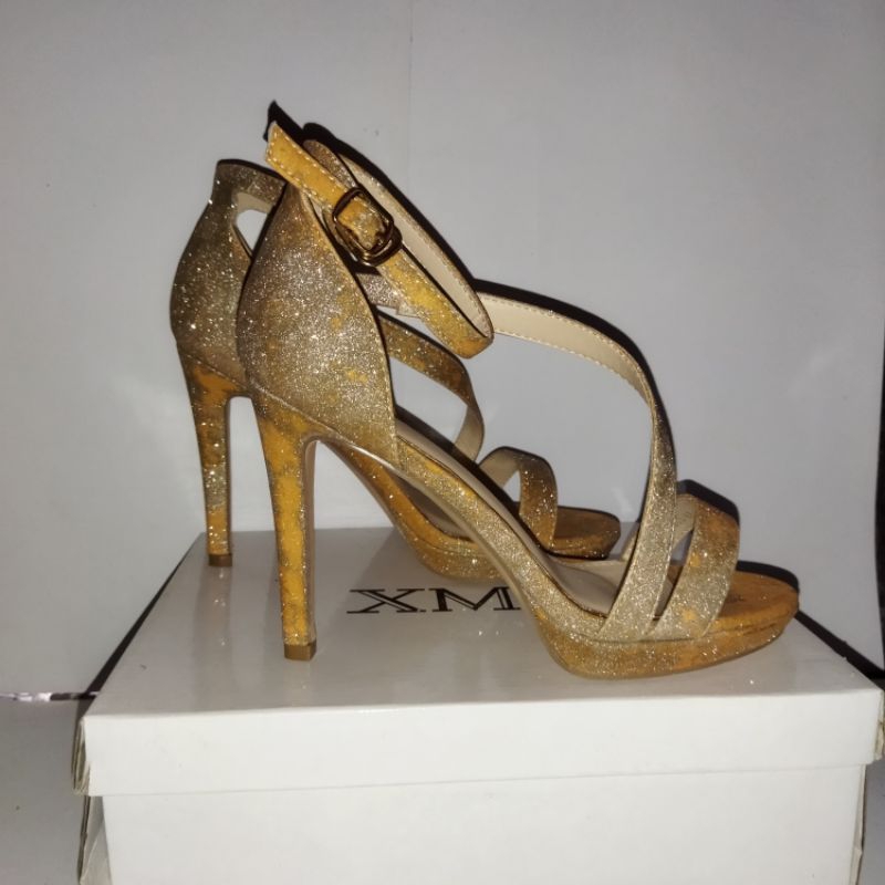 [Preloved] Sepatu High Heels Pesta XML 12 cm Gold