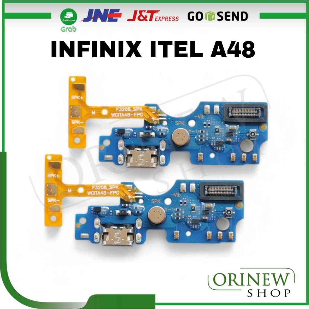 Pcb Board Usb Konektor Cas Infinix Itel A48 Connector Charger Papan Mic Original