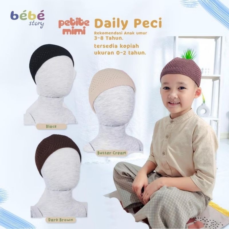 PETITE MIMI DAILY PECI ANAK / PECI RAJUT ANAK LAKI LAKI 3-8TAHUN