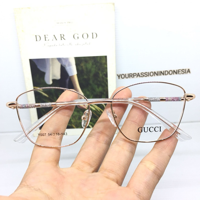 Y007 Kacamata Minus Cewek -0.50 sd -6.00 Kacamata Minus Cewek ( Size 54-16-143 )