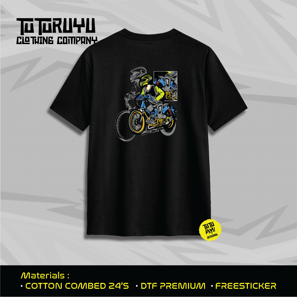Kaos Motor Drag Racing I Sablon DTF Premium