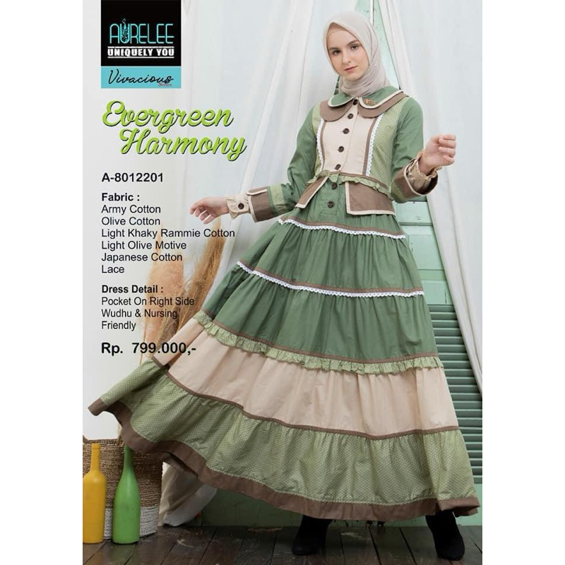 Gamis Cantik by Aurelee FREE HIJAB