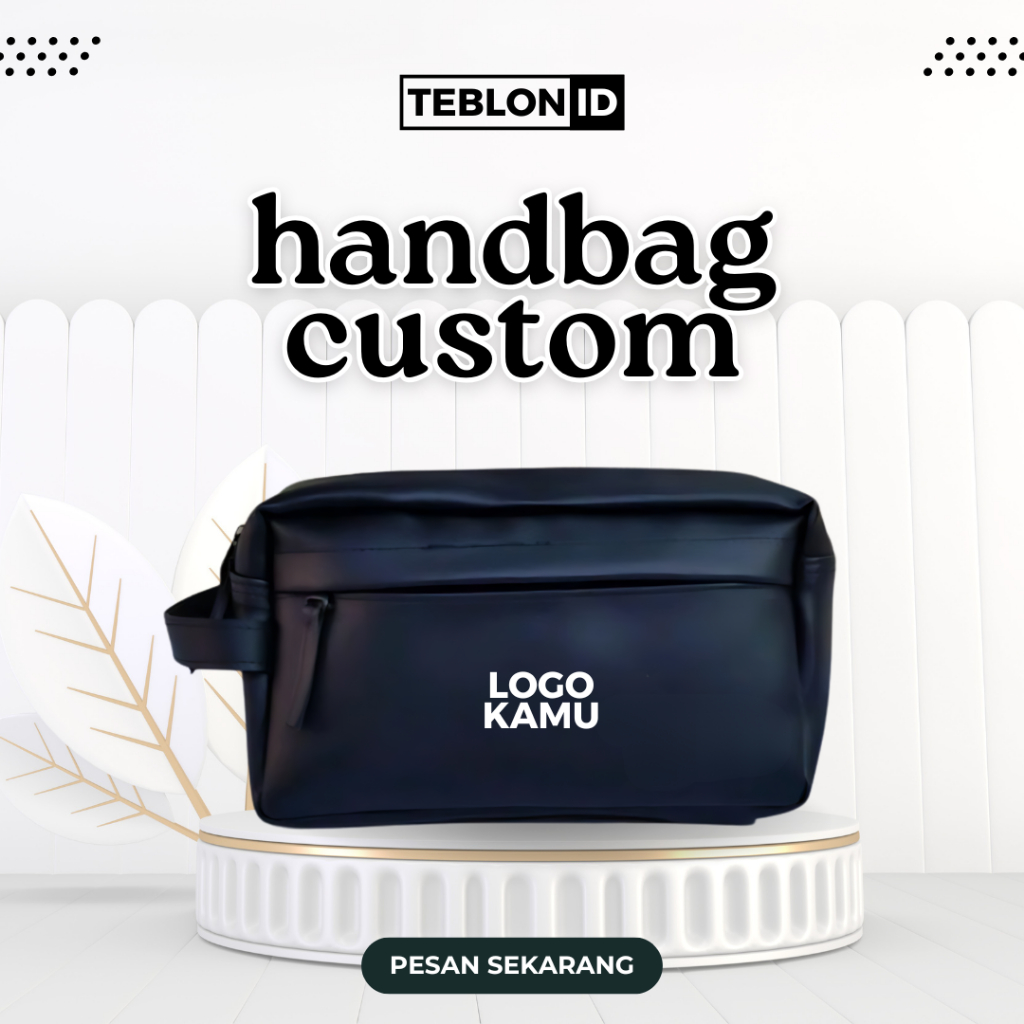Handbag Tas Tangan Custom / Handbag Tas Tangan Custom Logo Bank Mandiri / Logo Livin Mandiri / Logo 