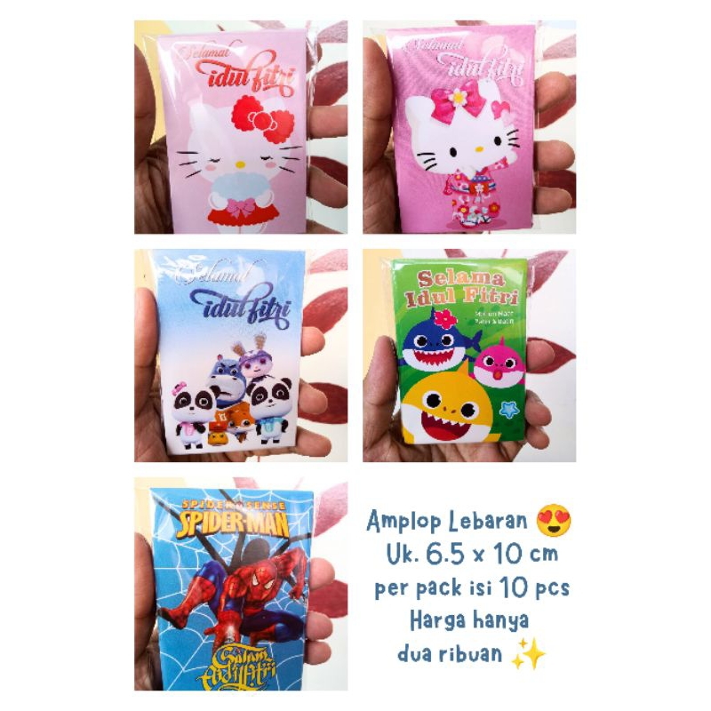 

Amplop Lebaran 10pcs (7x10 cm) / Angpau Lebaran karakter