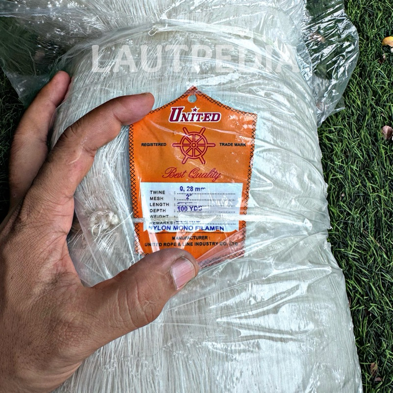 Jaring ikan UNITED 0.28 2 inci 200x100 TATE