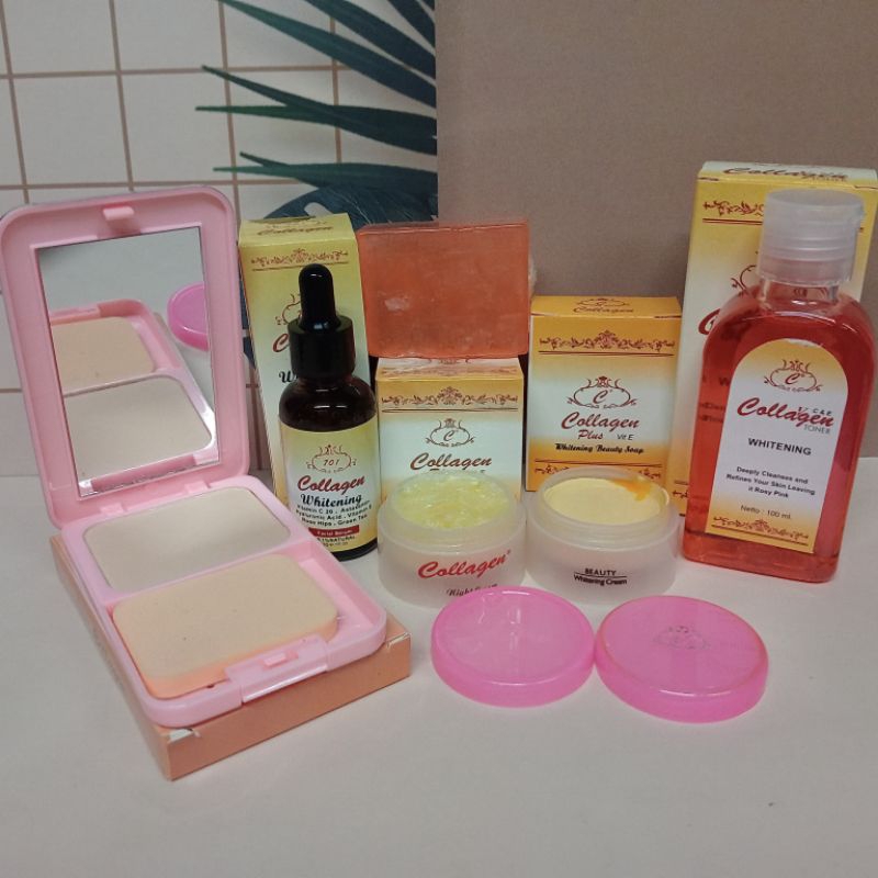 paket collagen 6in1 bedak TWC
