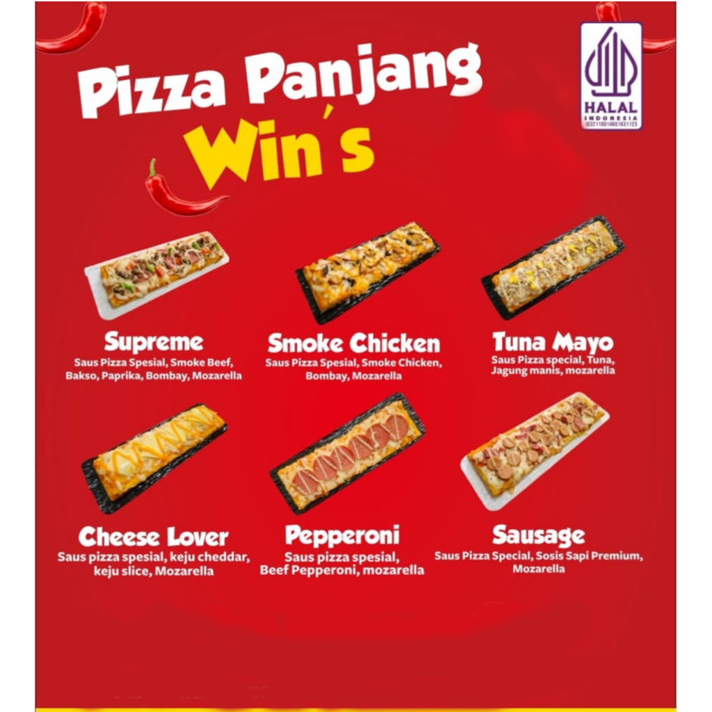 

Pizza Panjang Win's (Long Pizza)