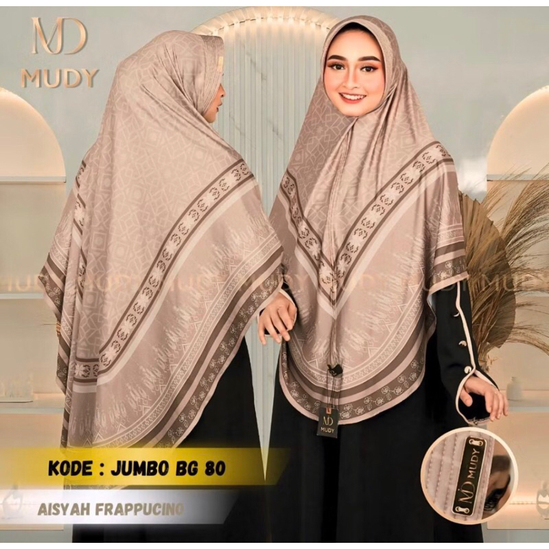MAM HIJAB-MUDY//Jilbab instan daily hijab bergo JUMBO motif