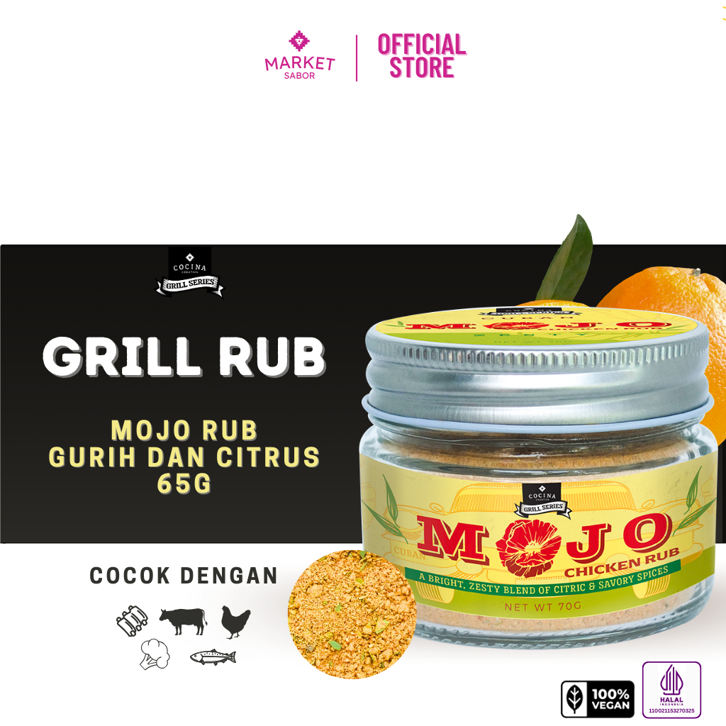 

Cocina Creativa Mojo - 65g - Rub Gurih dan Citrus - Produk Rempah