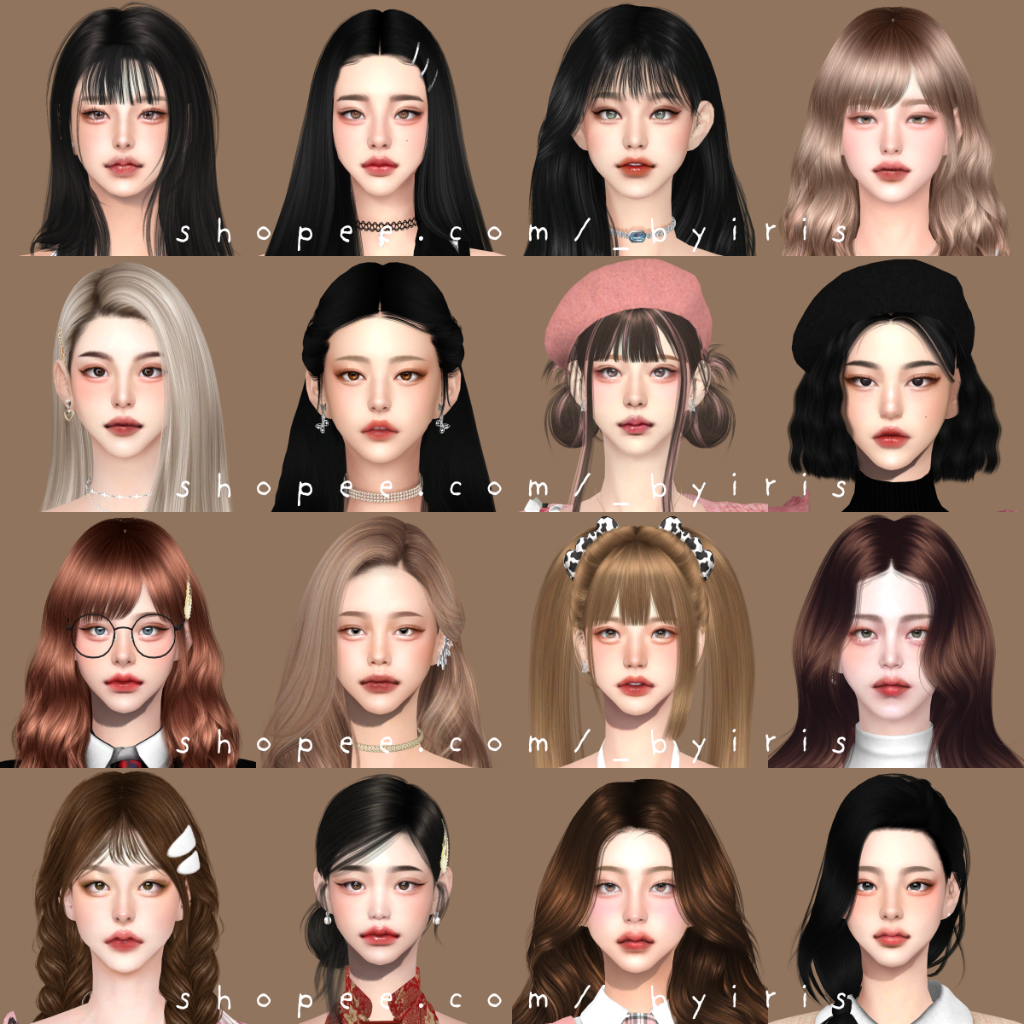 THE SIMS 4 CUSTOM CONTENT KOREAN FEMALE CHARACTER PART 2 + CC