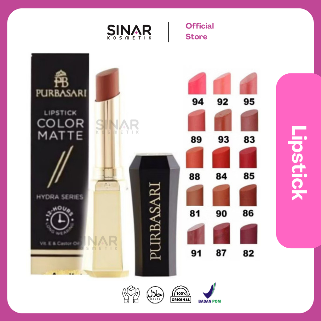 Purbasari Lipstick Color Matte / Lipstick Matte Purbasari