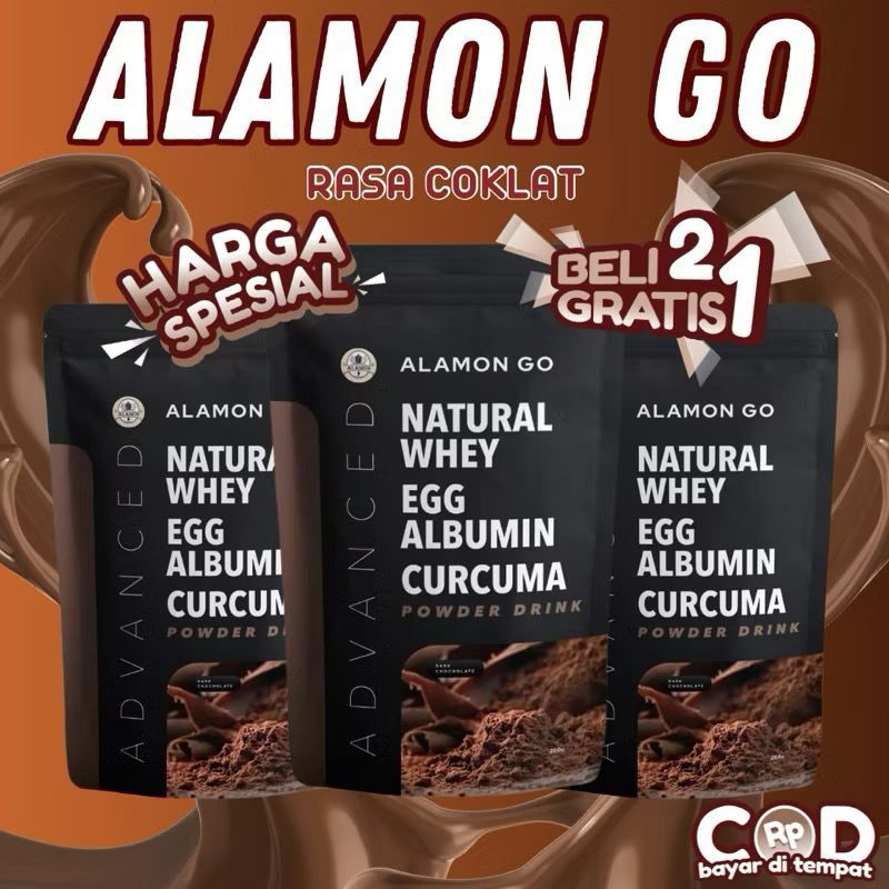 

Bundling 3 Paket Pouch Alamon Go Advanced Powder Drink Susu Penggemuk Badan dan Meningkatkan Nafsu Makan Original.