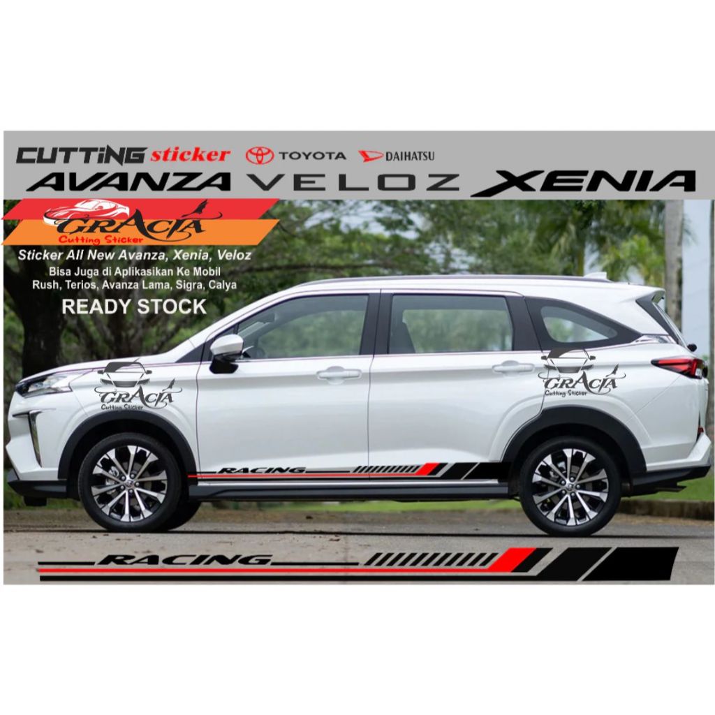 STICKER STIKER AVANZA NEW VELOZ 2022 2023 XENIA 2022 2023 STICKER CUTTING AVANZA / STICKER AVANZA VE
