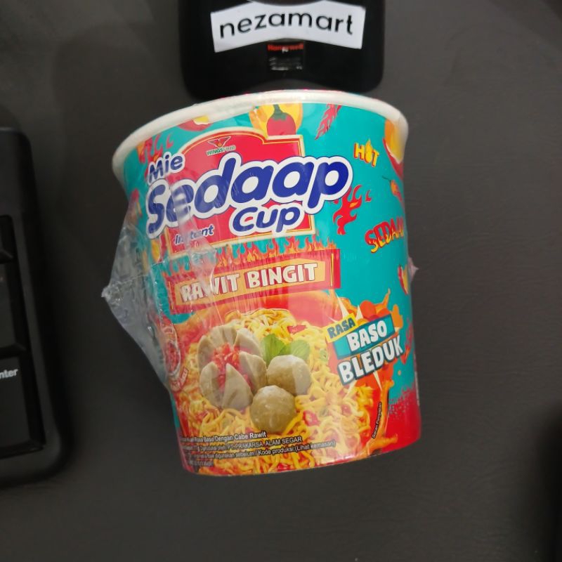 

Mie Sedaap Cup Rawit Bingit Rasa Baso Bleduk 77g