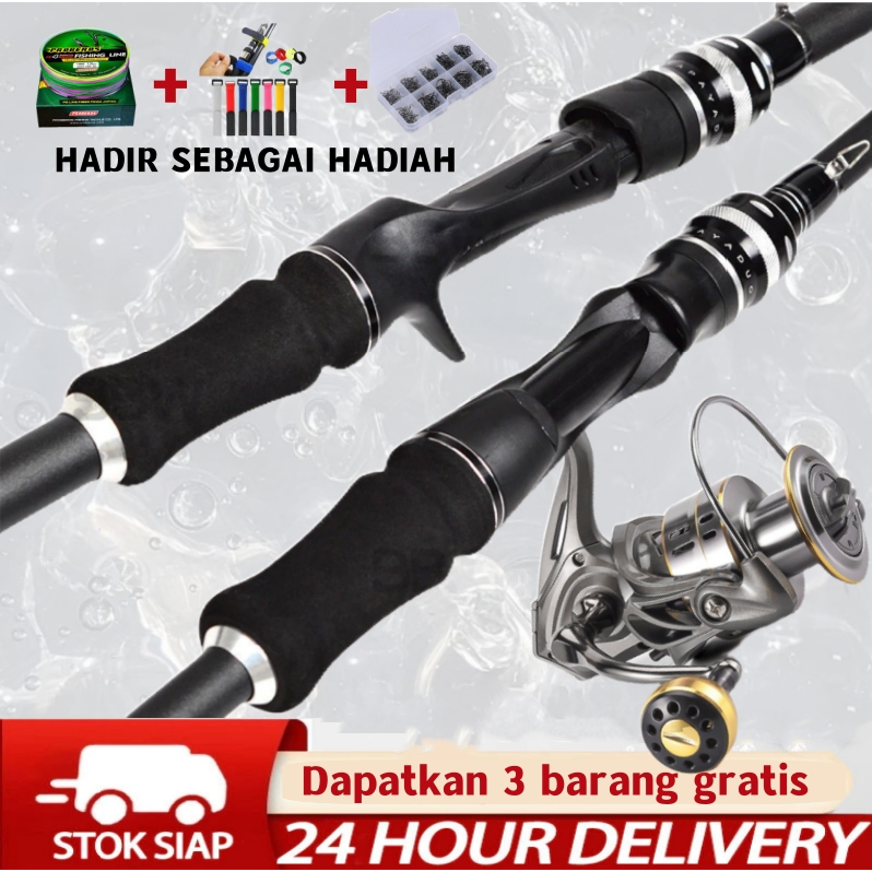 Stok Indonesia DAIWA Alat Pancing Pemula Peralatan Pancing Perlengkapan Pancing Joran Setia
