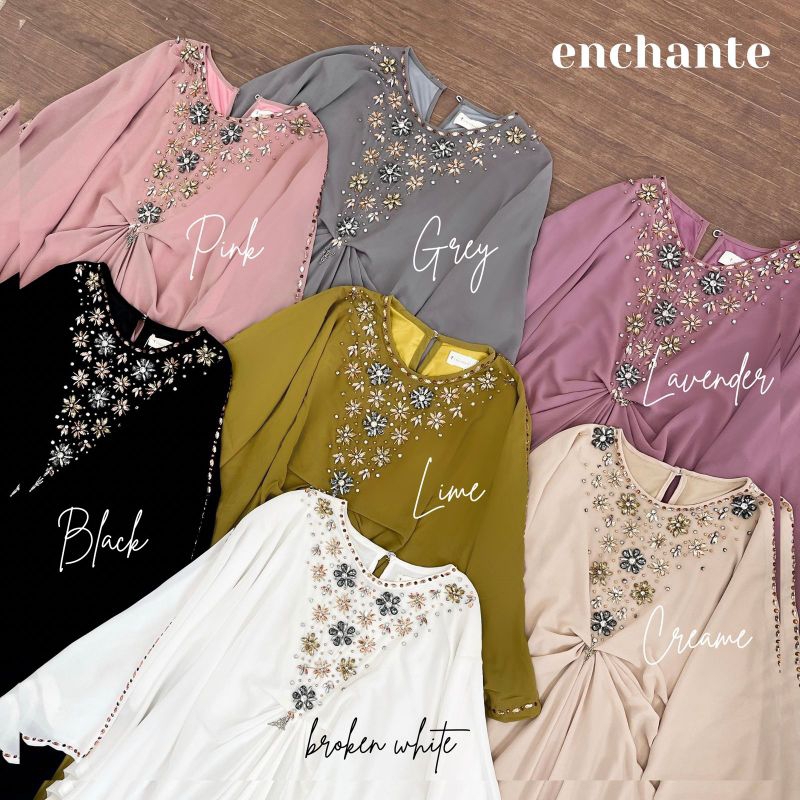 XENA KAFTAN CERUTY BABYDOLL + FURING HYGET LD 120  PAYET IMPORT BY ENCHANTE