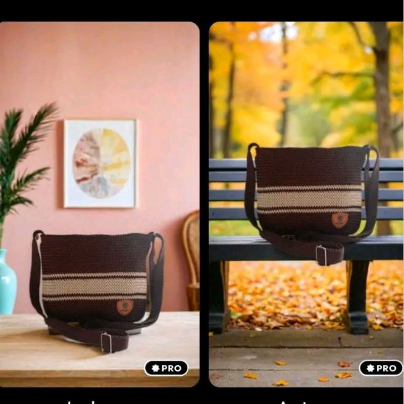 Tas Hp Resleting Rajut Halus Selempang wanita Terbaru motif Garis