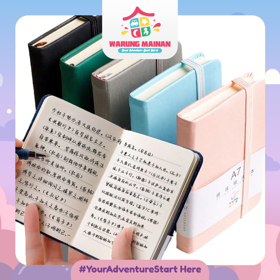 

[WARNGMAINAN] [BK162] Notebook A6/A7 Pocket Buku Diary Kecil Pertemuan Scrapbook 96 Lembar 192 Halaman