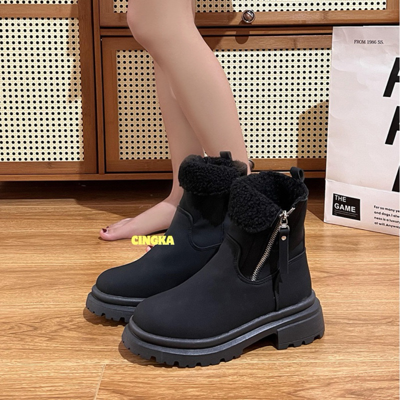 Boots Winter Wanita Snow Tasya Sepatu Salju Hangat Import Fashionable Boot Musim Dingin PL