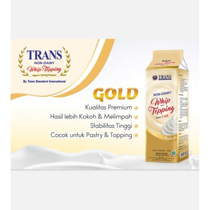 

TRANS WHIPPING GOLD 1000 ML